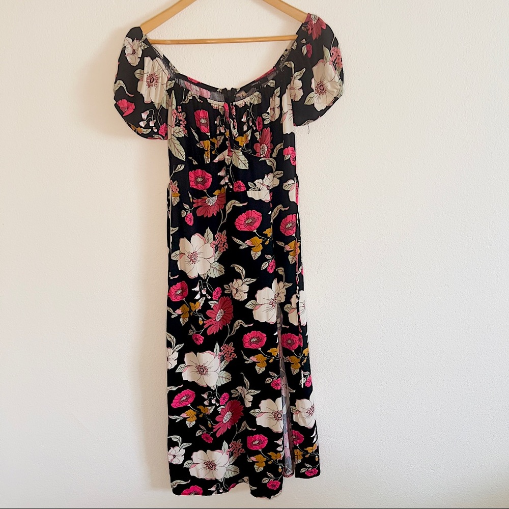 FOREVER 21 Floral Print Midi Dress
